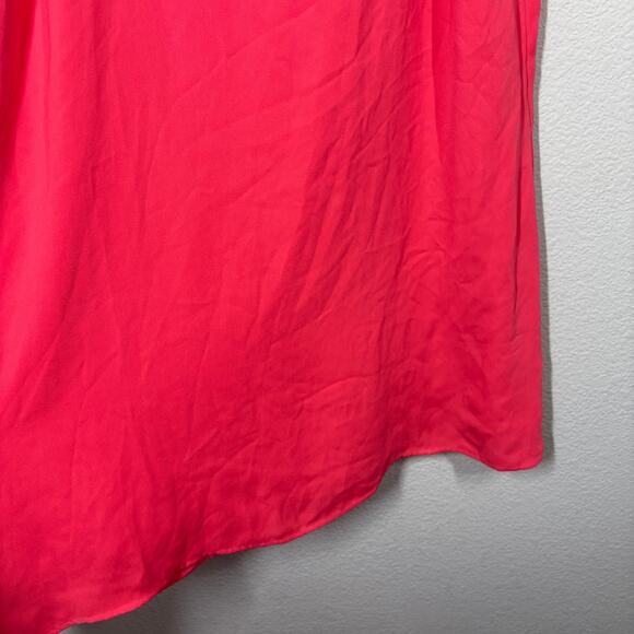 RACHEL Rachel Roy 12 Asymmetrical Ruffle Trapeze Mini Dress Pink Cold Shoulder - Picture 6 of 10